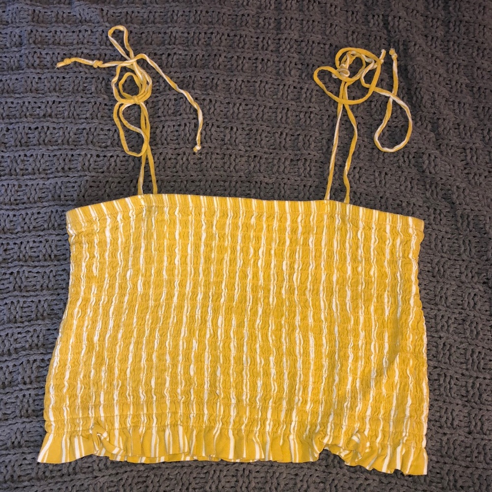 Tie Strap Smocked Tube Top